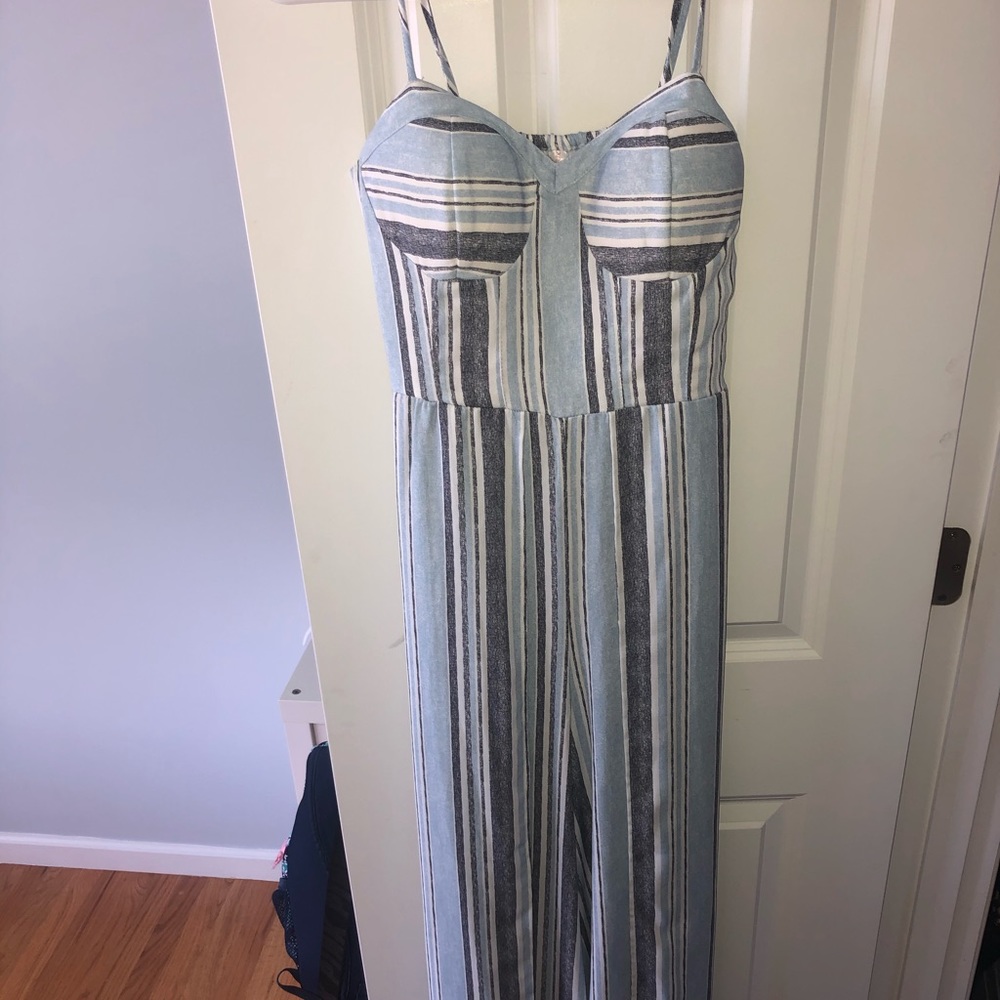 Stripped jumpsuit from Xhilaration